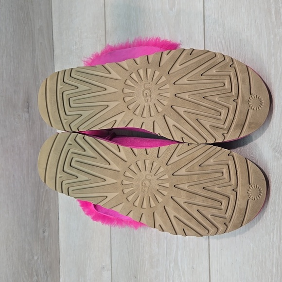 Ugg Australia Women Pink Mini Bailey Bow Short Shearling Lined Boots Shoes Sz 9 - Picture 10 of 14